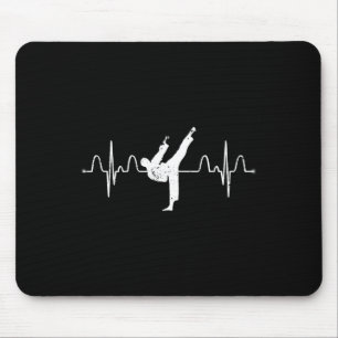 Martial Arts Karateist Heartbeat Comt Sport Athlet Mousepad