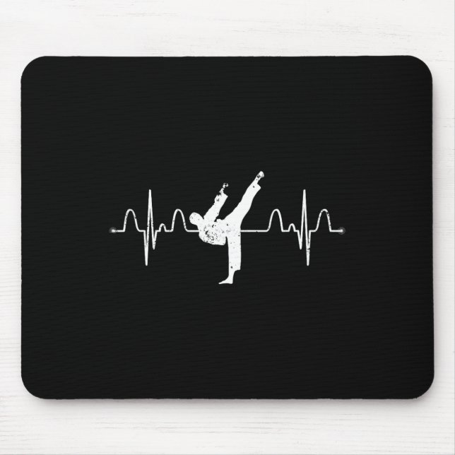 Martial Arts Karateist Heartbeat Comt Sport Athlet Mousepad (Vorne)