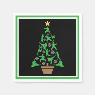 Martial Arts - Mädchen Karate Weihnachtsbaum Serviette