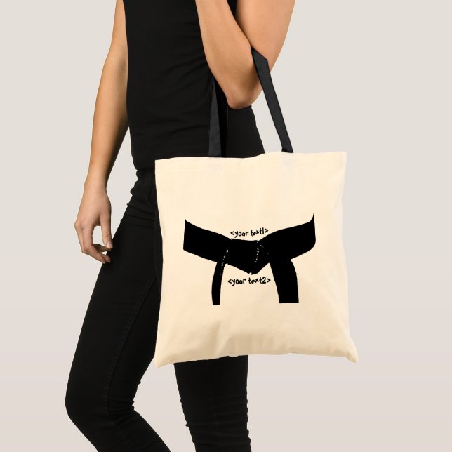 Martial Arts Plaque Ceinture noire Sac fourre-tout (Devant (produit))