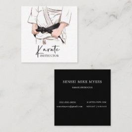 Martial Arts Sensei Gi Business Card Quadratische Visitenkarte