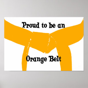 Martial Arts stolz darauf, eine Orange Belt Print Poster