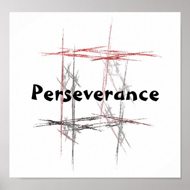 Martial Arts Taekwondo Tenets Perseverance Poster (Vorne)
