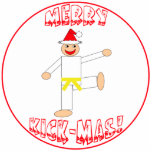 Martial Arts Yellow Belt Weihnachtsschmuck Fotoskulptur Ornament<br><div class="desc">Dieses Martial Arts Yellow Belt Merry Kick-Mas Weihnachtsschmuck ist ein einzigartiges Weihnachtsgeschenk oder kleine Geschenk für Ihren Kampfkünstler. Geeignet für alle Kampfkunst - Karate,  Taekwondo,  Kung Fu,  Judo etc. Image ist ein gelber Kampfsport Gürtel Rang Kicking Typ mit einer roten Weihnachtsmannmütze.</div>