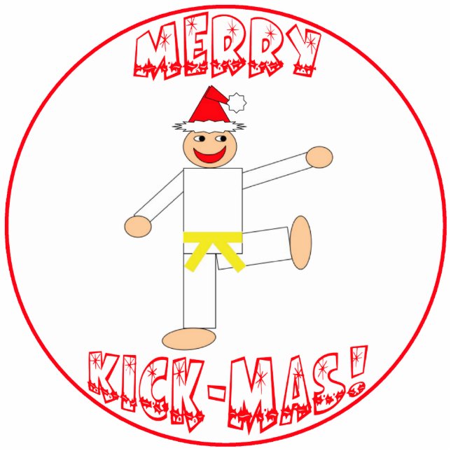 Martial Arts Yellow Belt Weihnachtsschmuck Fotoskulptur Ornament (Vorne)