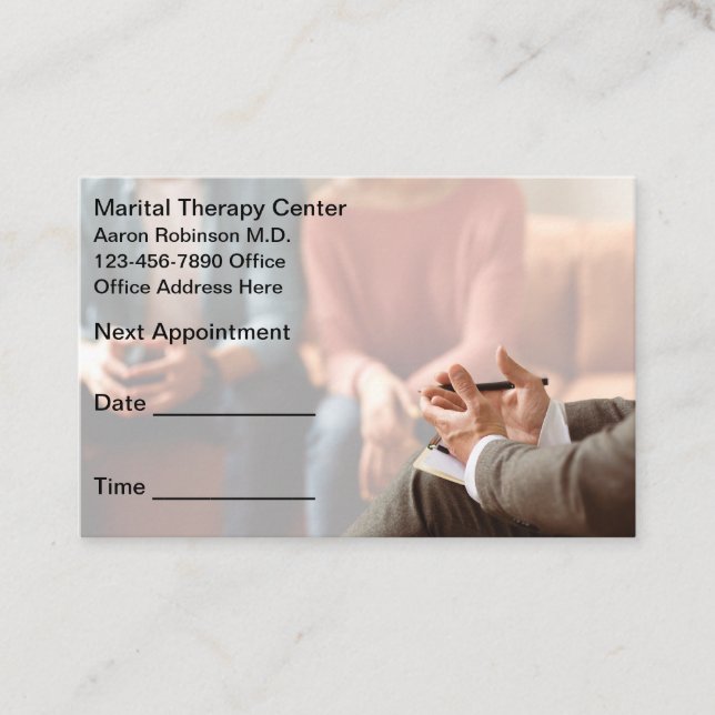 Martial Counselor Appointment Business Cards Terminkarte (Vorderseite)