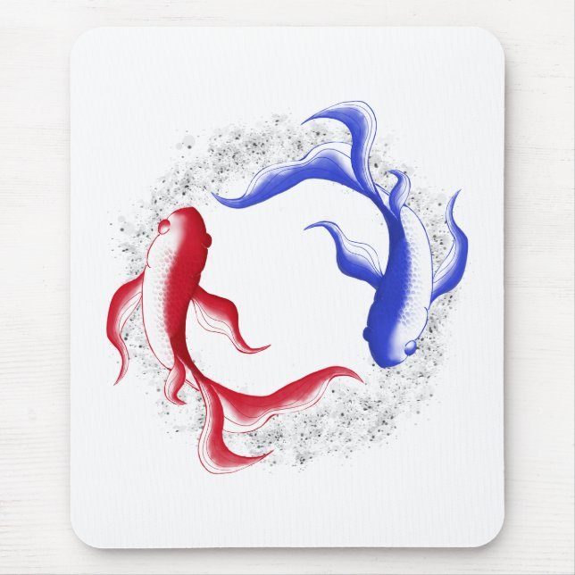 Martial Flow Abstract Yin Yang Kampfsport Mousepad (Vorne)