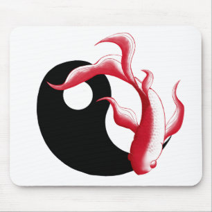 Martial Flow Abstract YinYang Kampfsport-Aufkleber Mousepad