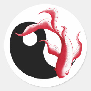 Martial Flow Abstract YinYang Kampfsport-Aufkleber Runder Aufkleber
