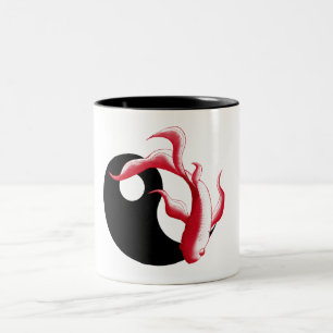 Martial Flow Abstract YinYang Kampfsport-Aufkleber Zweifarbige Tasse