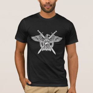 Martial Roman Emblem   Adler, Helm und Schwerter T-Shirt
