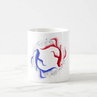 Martialischer Fluss Abstract Yin Yang Kampfkunst Kaffeetasse