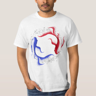 Martialischer Fluss Abstract Yin Yang Kampfkunst T-Shirt