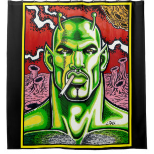 Martian Machismo Duschvorhang