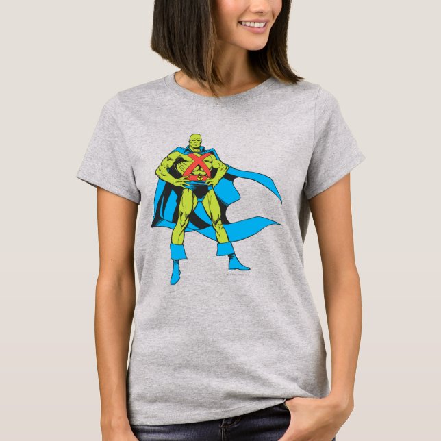 Martian Manhunter Posen T-Shirt (Vorderseite)