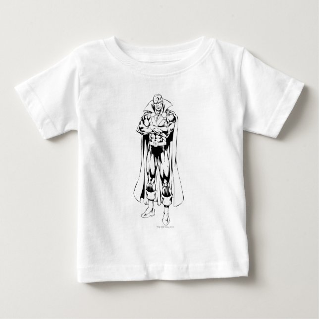 Martian Manhunter Stehende Kontur Baby T-shirt (Vorderseite)
