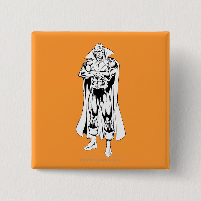 Martian Manhunter Stehende Kontur Button (Vorderseite)