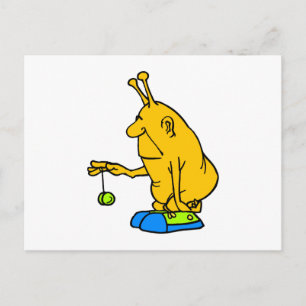Martian mit einem YoYo Postkarte
