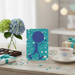 Martian Portant Une Invitation D'Un Alien Fleur