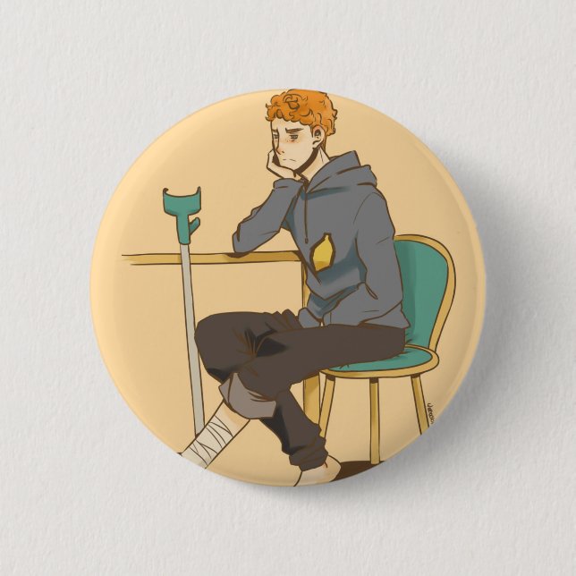 Martin Crieff verdrehte seinen Knöchel Button (Vorderseite)