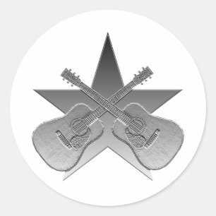 Martin D28 Metallic Star Runder Aufkleber