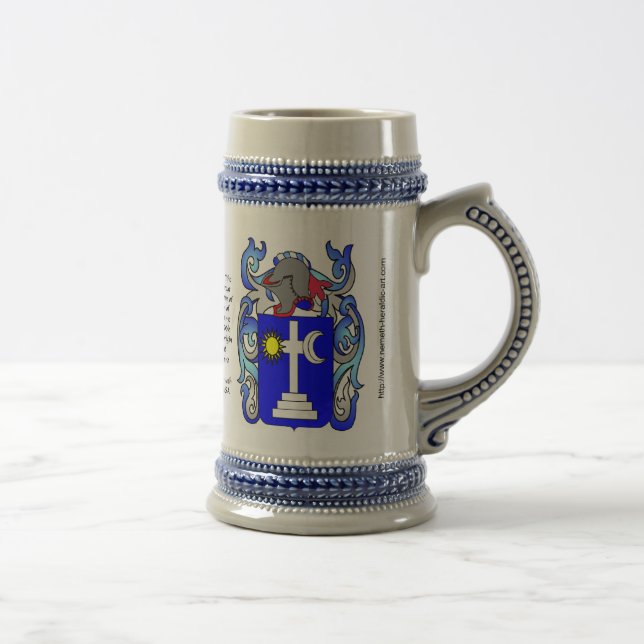 Martin-Familienwappen Stein Bierglas (Rechts)