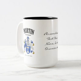 Martin Familienwappen, Translation & Meaning Zweifarbige Tasse