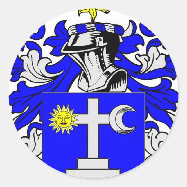 Martin (Irisch) Wappenrühre Runder Aufkleber (Vorderseite)