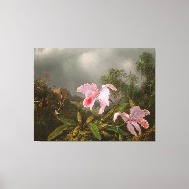 MARTIN J. HEADE Jungle Orchids & Hummingbirds 1872 Leinwanddruck (Vorderseite)