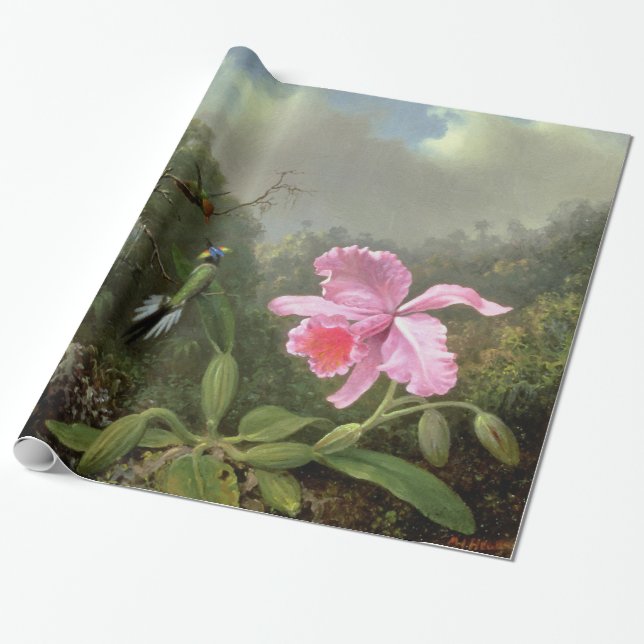 Martin Johnson Heade Orchid und Hummingbirds Geschenkpapier (Ungerollt)