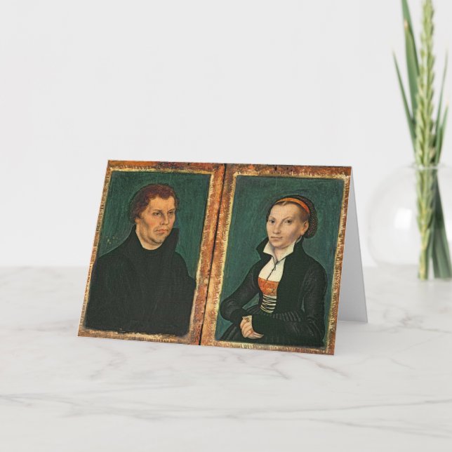 Martin Luther, Katharina von Bora, c.1526 Karte (Vorderseite)