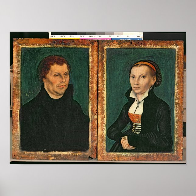 Martin Luther, Katharina von Bora, c.1526 Poster (Vorne)