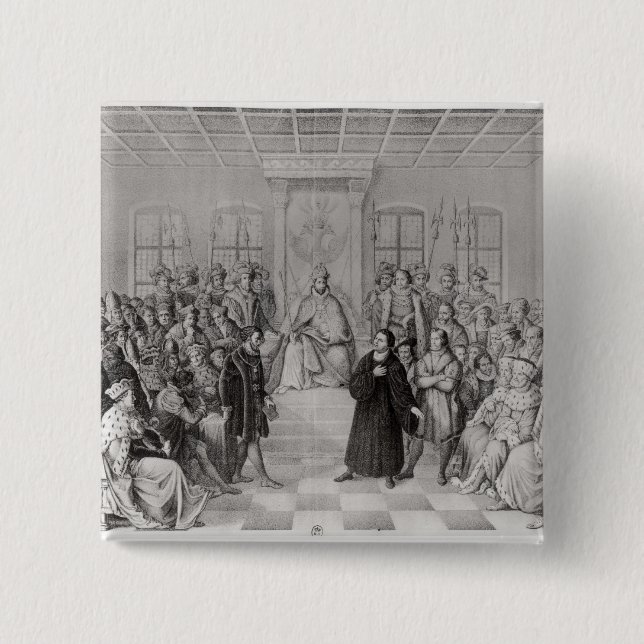 Martin Luther vor Charles V Button (Vorderseite)
