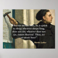Martin Luther Zitat über Bier Drinker