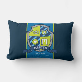 Martin Name bedeutet Buchstabe M Wappen blau grün Lendenkissen