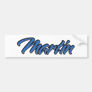 Martin Name blaue Aufkleber Sticker Autoaufkleber