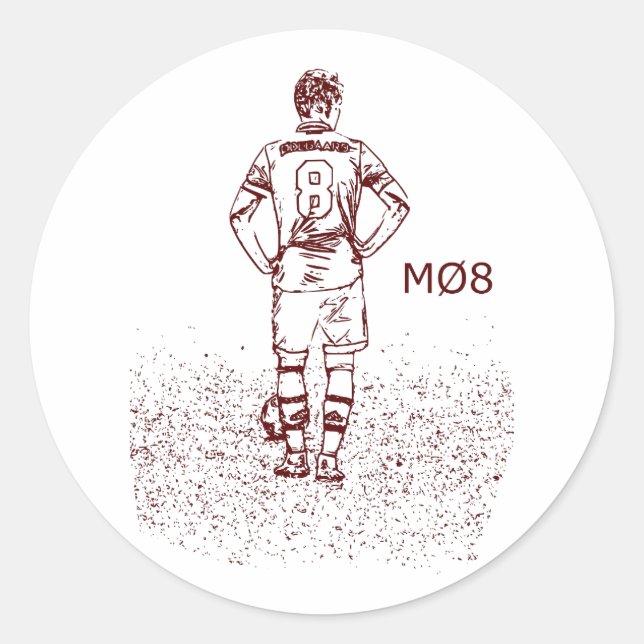 Martin Odegaard Arsenal Runder Aufkleber (Vorderseite)