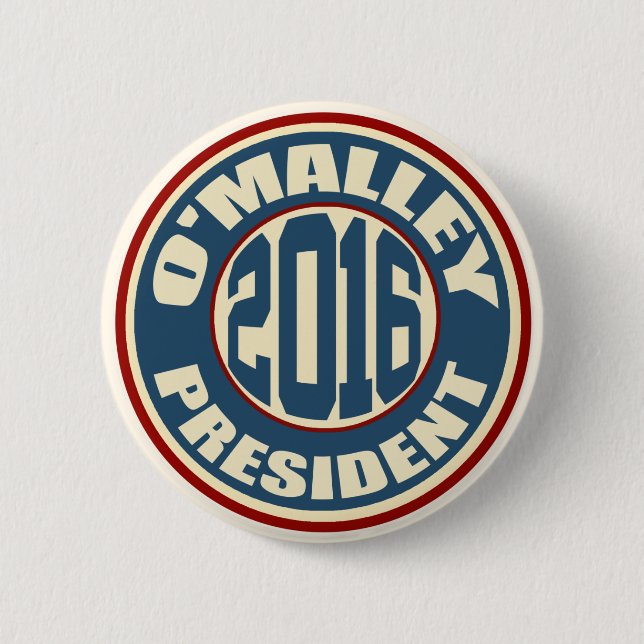 Martin O'Malley für Präsidenten im Jahre 2016 Button (Vorderseite)