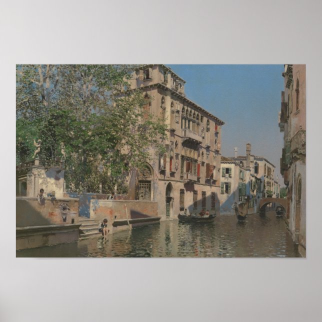 Martin Rico y Ortega - Ein Kanal in Venedig Poster (Vorne)