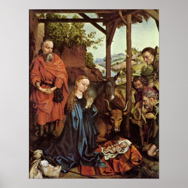 Martin Schongauer - Bewunderung der Hirten Poster (Vorne)