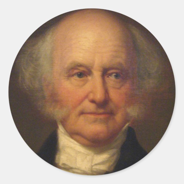 Martin Van Buren 8. Präsident Runder Aufkleber (Vorderseite)