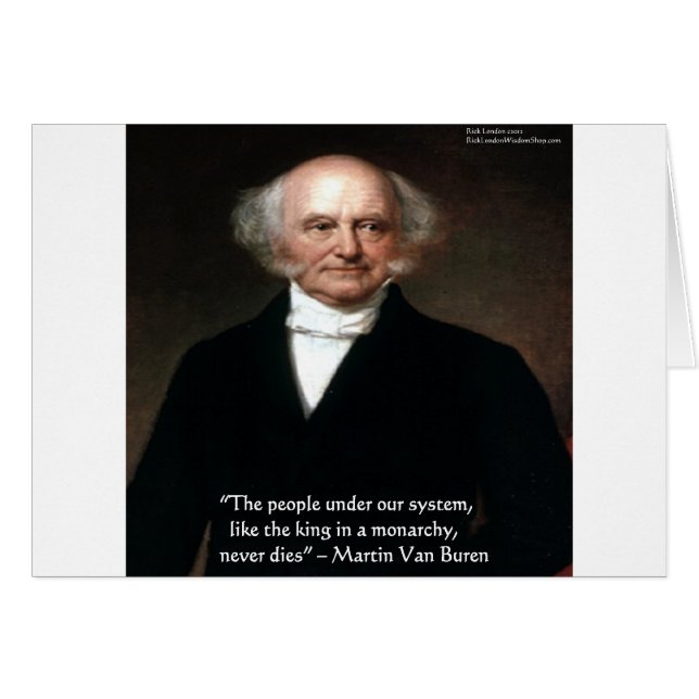 Martin Van Buren "Amerikaner leben" Weisheitsgesch (Vorderseite (Horizontal))