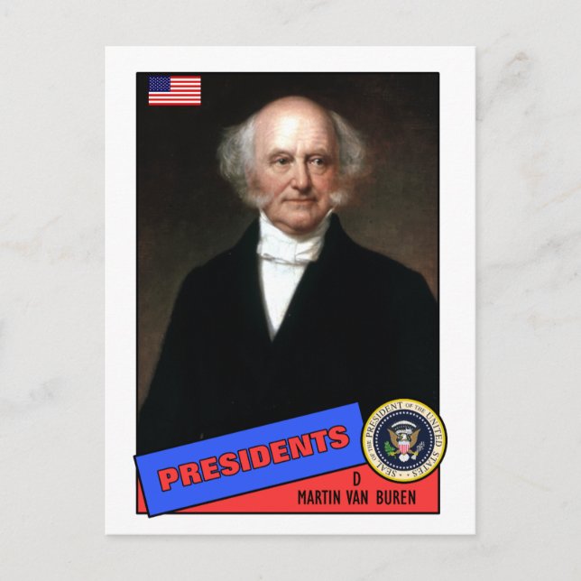 Martin Van Buren Baseball Card Postkarte (Vorderseite)