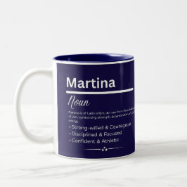 Martina, Girl Personalized Name Definition Mug