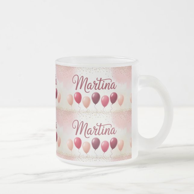 Martina Name Balloons Frosty Tasse (Rechts)