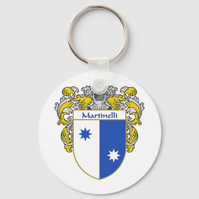 Martinelli-Wappen (mantled) Schlüsselanhänger (Vorderseite)