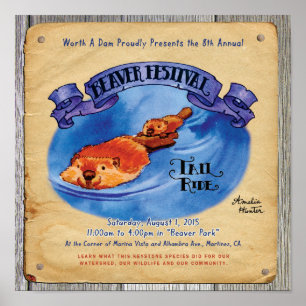 Martinez Beaver Festival Schwanz Ride Poster
