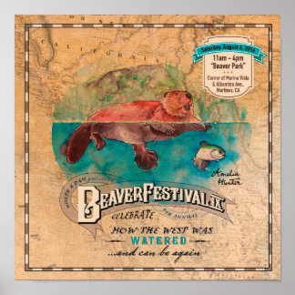 Martinez Beaver Festival The West Water Poster