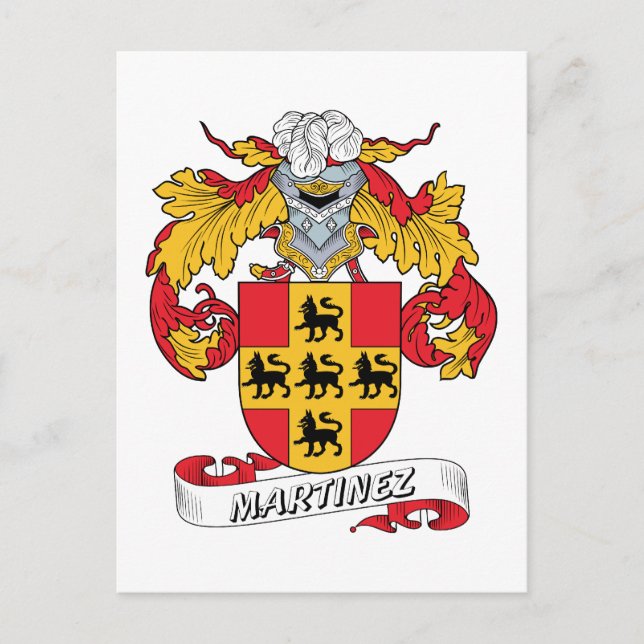 Martinez Familienwappen Postkarte (Vorderseite)