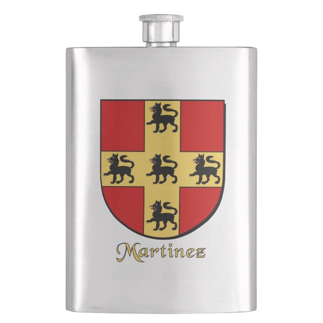 Martinez Heraldic Shield Flachmann (Vorderseite)